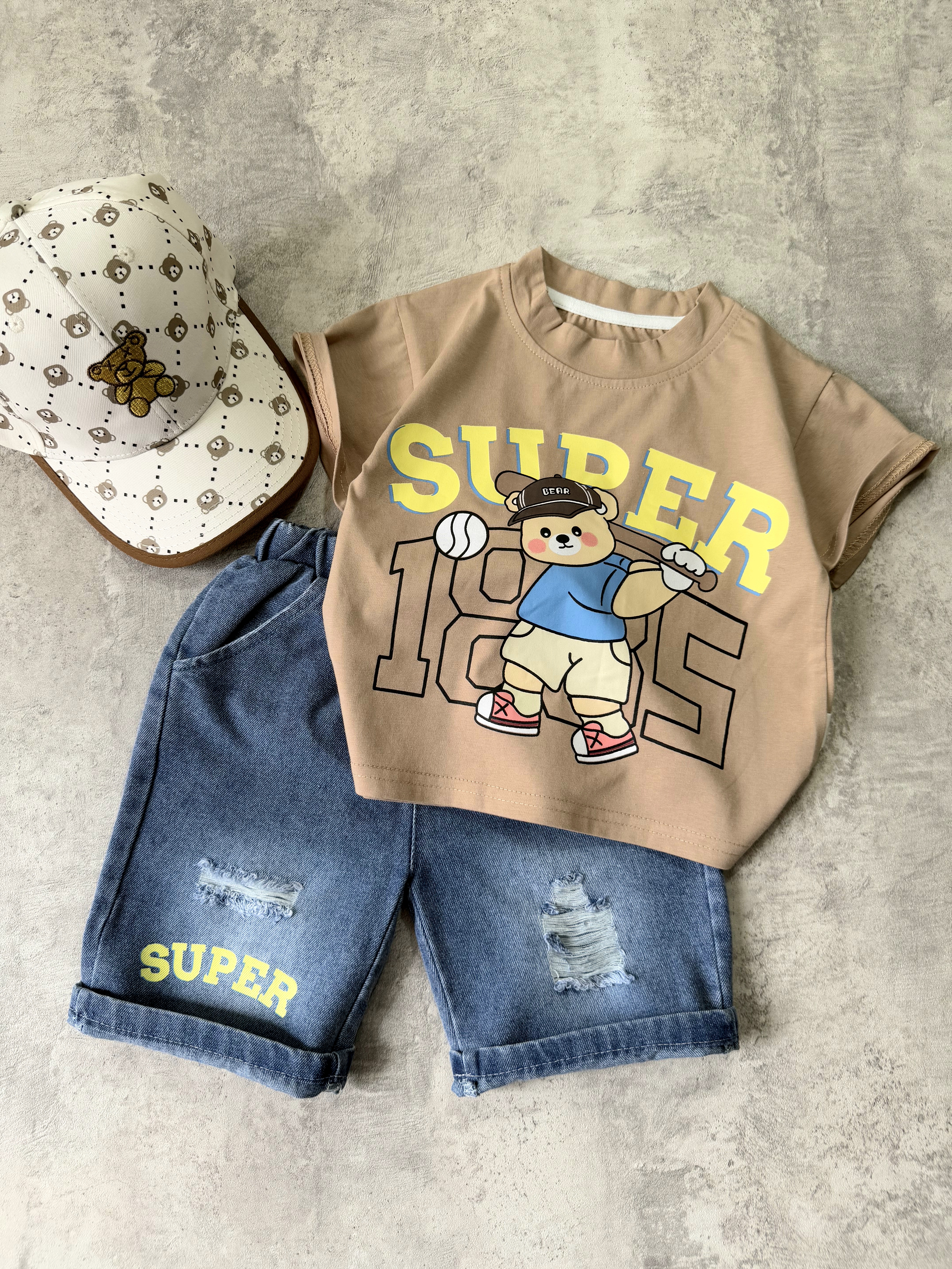 تیشرت و شلوارک تدی مدل super