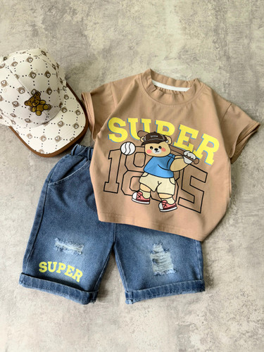 تیشرت و شلوارک تدی مدل super